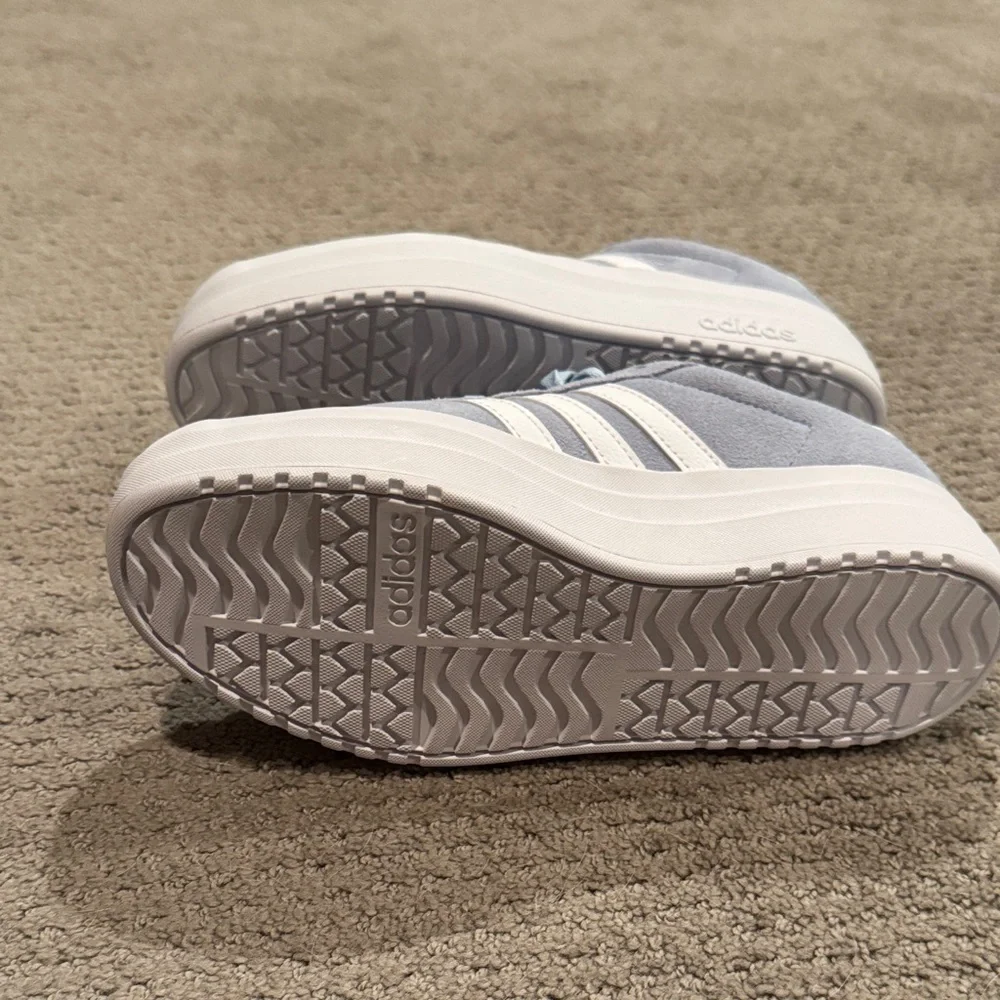 Adidas Women's Light Blue and White Sneakers - Picture 3 of 3